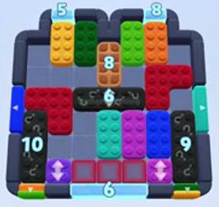 Color Block Jam Level 1360 / 1363: Screenshot des Spielfelds