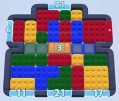 Color Block Jam level: screenshot of the board