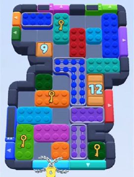 Color Block Jam Level 848 / 1708 / 1745: Screenshot des Spielfelds