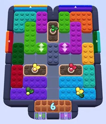 Color Block Jam Level 1249 / 1245 / 1709: Screenshot des Spielfelds