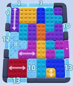 Color Block Jam level: screenshot of the board
