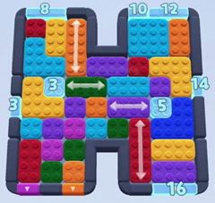 Color Block Jam level: screenshot of the board