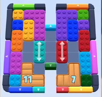 Color Block Jam level 396 / 466 / 790 / 1290: screenshot of the board