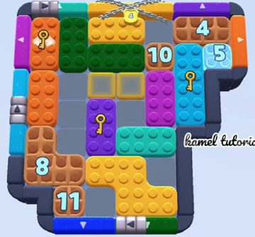 Color Block Jam Level 1697: Screenshot des Spielfelds