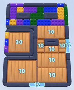 Color Block Jam уровень 221: скриншот поля