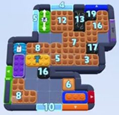Color Block Jam level: screenshot of the board