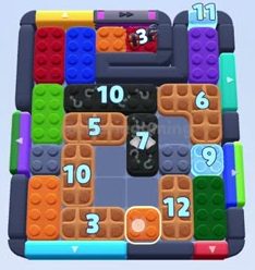 Color Block Jam level 1310 / 1311 / 1330 / 2217: screenshot of the board