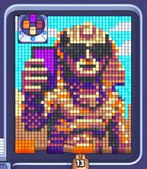 Pixel Flow level 1265: screenshot of the board