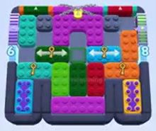 Color Block Jam Level 1173: Screenshot des Spielfelds