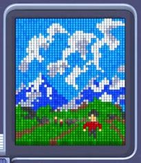 Pixel Flow Level 677: Screenshot des Spielfelds