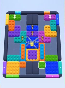 Color Block Jam Level 58: Screenshot des Spielfelds