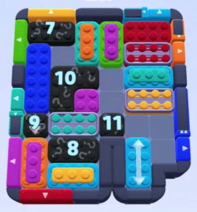 Color Block Jam level: screenshot of the board