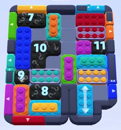 Color Block Jam level: screenshot of the board