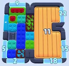 Color Block Jam level: screenshot of the board