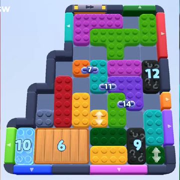 Color Block Jam уровень 996 / 997 / 1908: скриншот поля