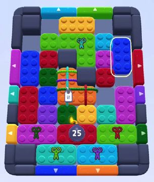 Color Block Jam level 89 / 100 / 877: screenshot of the board