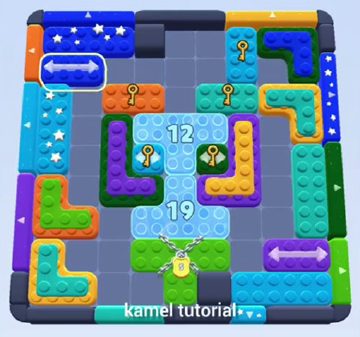Color Block Jam level 387 / 781 / 1281: screenshot of the board