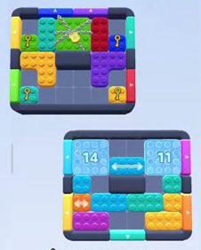 Color Block Jam Level 50: Screenshot des Spielfelds