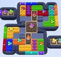 Color Block Jam Level 1227 / 1225: Screenshot des Spielfelds