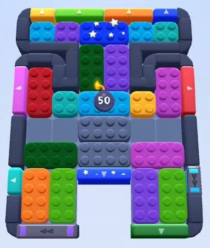 Color Block Jam level 326 / 436 / 720 / 1164: screenshot of the board