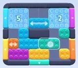 Color Block Jam Level 50: Screenshot des Spielfelds