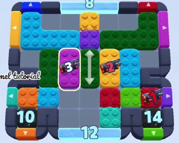 Color Block Jam level 1706: screenshot of the board