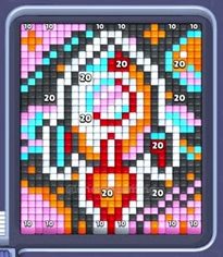 Pixel Flow Level 627: Screenshot des Spielfelds