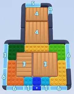 Color Block Jam level: screenshot of the board