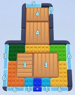 Color Block Jam level 178: screenshot of the board