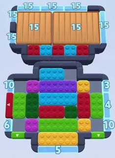 Color Block Jam level: screenshot of the board