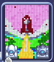 Pixel Flow уровень 2099: скриншот поля
