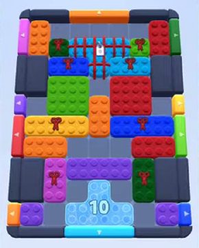 Color Block Jam Level 336 / 730 / 1174: Screenshot des Spielfelds