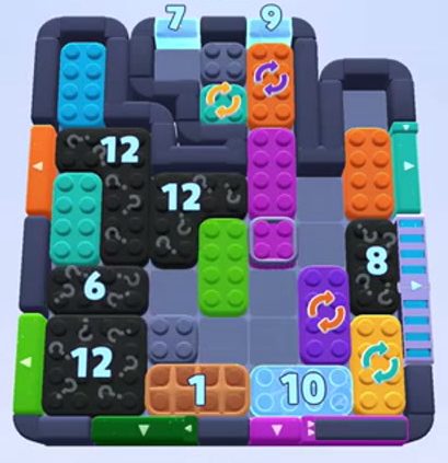 Color Block Jam level: screenshot of the board