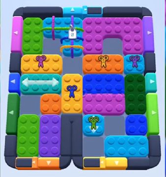 Color Block Jam ステージ 608 / 1506：盤面のスクリーンショット