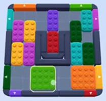 Color Block Jam level: screenshot of the board