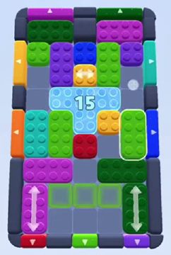 Color Block Jam level 246: screenshot of the board