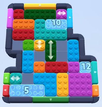 Color Block Jam level 417 / 811 / 1311: screenshot of the board