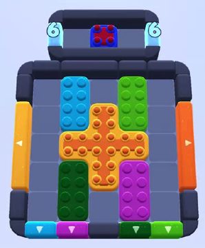 Color Block Jam nivel 1042: captura del tablero