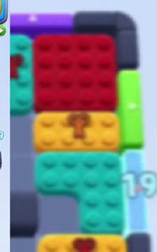 Color Block Jam level 185: screenshot of the board