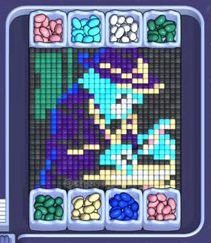 Pixel Flow level 1281: screenshot of the board
