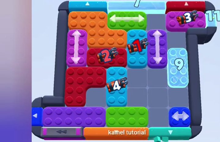 Color Block Jam level 757: screenshot of the board