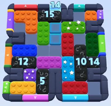 Color Block Jam level 775: screenshot of the board