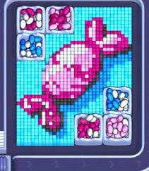 Pixel Flow level 1208: screenshot of the board