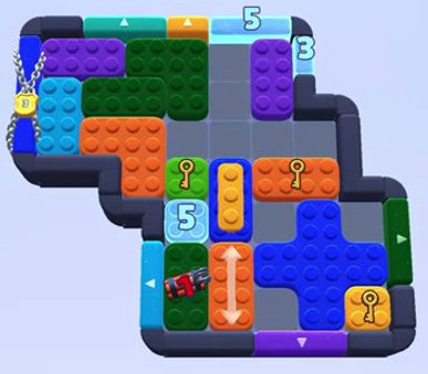 Color Block Jam Level 1226 / 1224 / 1232: Screenshot des Spielfelds