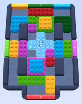 Color Block Jam Level 39: Screenshot des Spielfelds