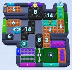 Color Block Jam ステージ 1552 / 2463：盤面のスクリーンショット