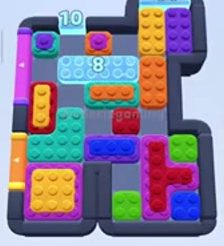 Color Block Jam Level 440: Screenshot des Spielfelds