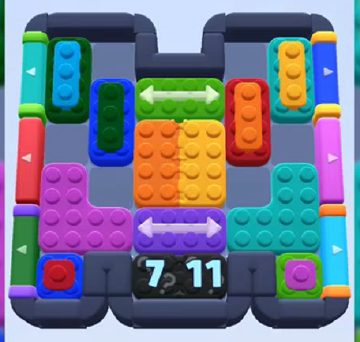 Color Block Jam level 777: screenshot of the board