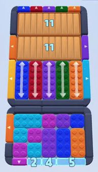 Color Block Jam のステージ：盤面のスクリーンショット