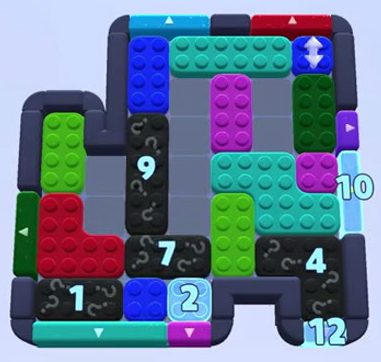 Fase de Color Block Jam: print do tabuleiro